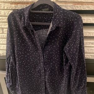 Dark blew and white stars TopShop women’s button down